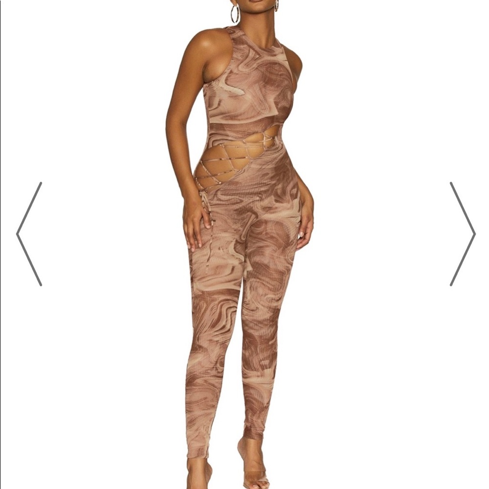 Brown Marbled Jumpsuit